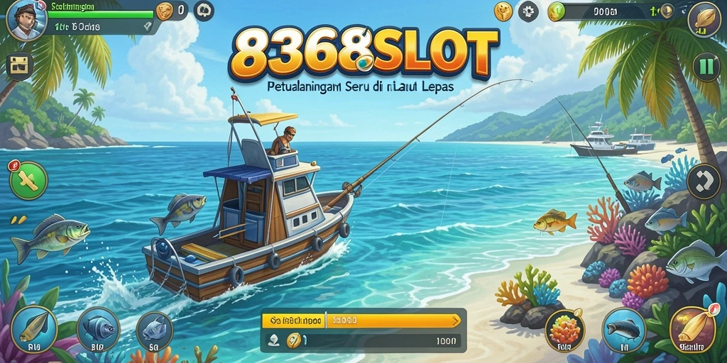 Screenshot gameplay 8368SLOT dengan aksi memancing yang mendebarkan.