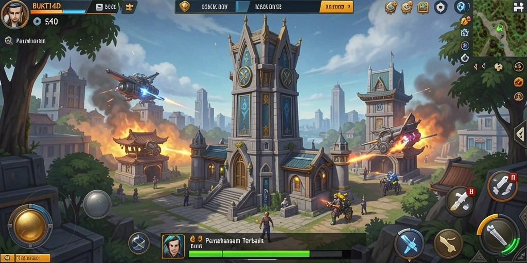 Screenshot BUKTI4D menunjukkan aksi seru dalam gameplay Tower Defense.