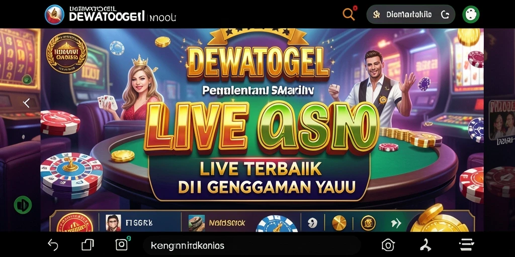 Screenshot gameplay DEWATOGEL menampilkan dealer langsung dan permainan yang mendebarkan.