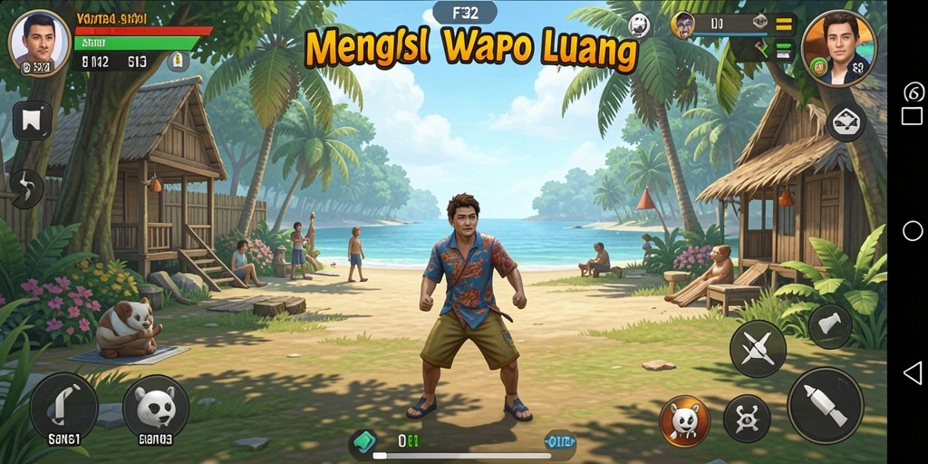 Tampilan gameplay <strong>F32</strong> yang menyenangkan dan penuh warna.