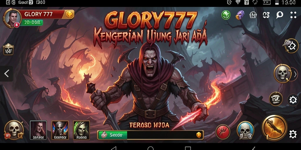 Screenshot utama GLORY777 menampilkan suasana mencekam dalam permainan Horror.