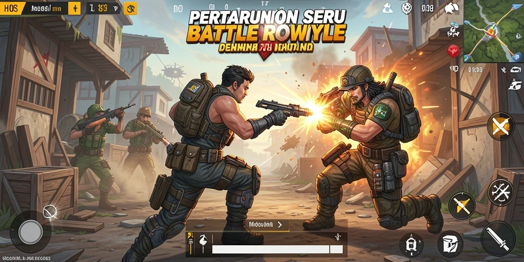 Gameplay H03 Battle Royale dengan aksi seru dan grafis menawan.