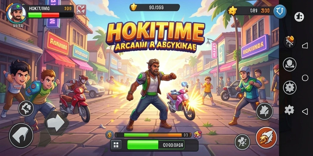 Tampilan gameplay HOKITIME yang mengasyikkan dengan banyak tantangan Arcade.