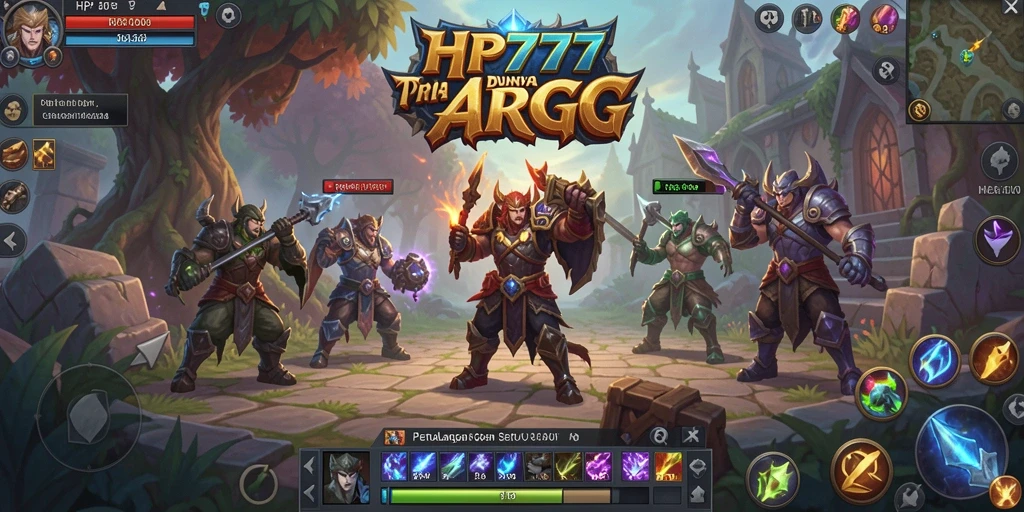 Tangkapan layar menampilkan pertarungan seru dalam gameplay ARPG HP777.