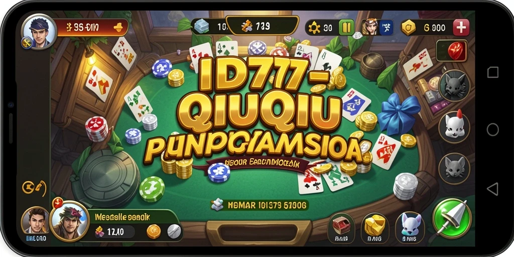 Screenshot gameplay ID777 yang penuh aksi QiuQiu.