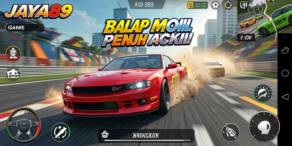 Gameplay balap mobil yang mendebarkan di JAYA89.
