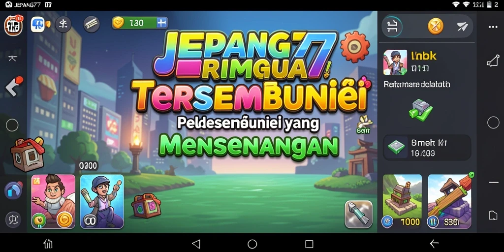 Tampilan gameplay menarik di JEPANG77 dengan karakter dan grafik yang cerah.