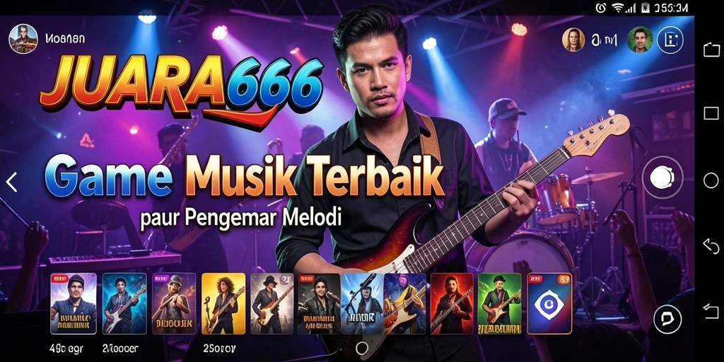 Screenshot gameplay JUARA666 menunjukkan keseruan bermain musik.