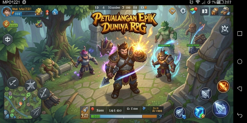 Tangkapan layar gameplay MPO1221 menampilkan pertarungan seru dan grafis menawan.