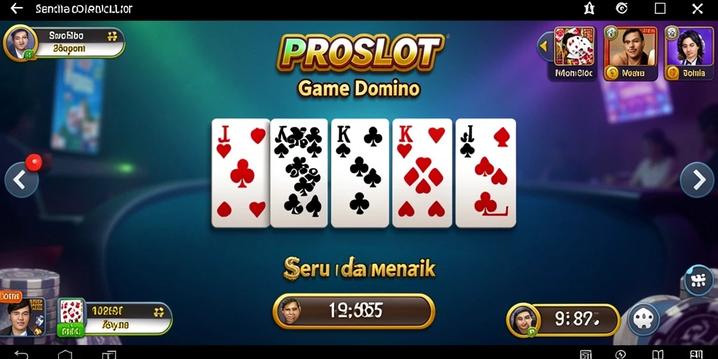 Screenshot gameplay menampilkan keseruan permainan Domino di PROSLOT.