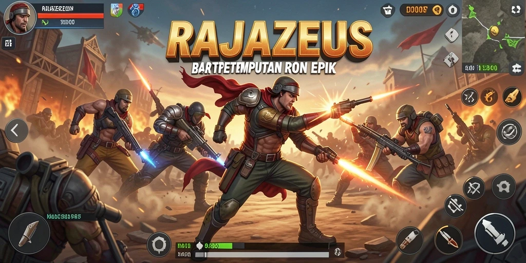 Gameplay mendebarkan dalam RAJAZEUS, penuh aksi dan strategi.