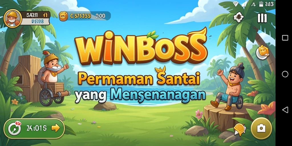 Tampilan gameplay WINBOSS yang penuh warna dan menyenangkan.