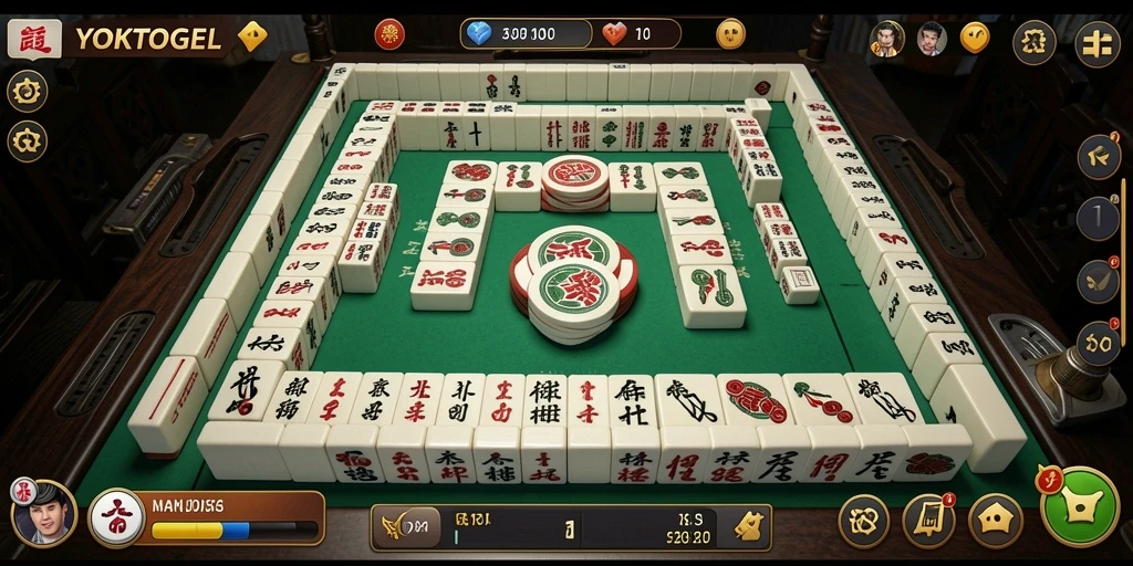 Tangkapan layar permainan Mahjong menunjukkan suasana seru dan menantang.