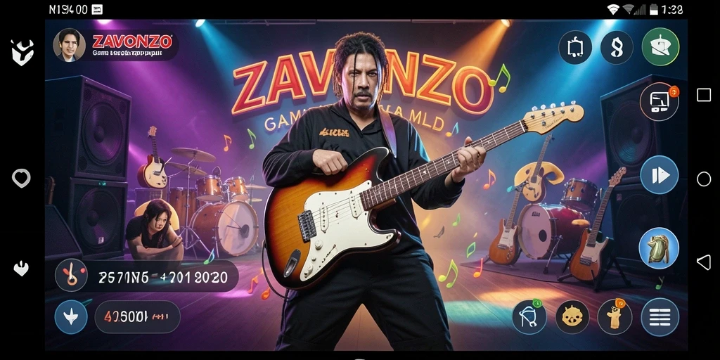 Tampilan gameplay ZAVONZO yang menarik dan penuh energi.
